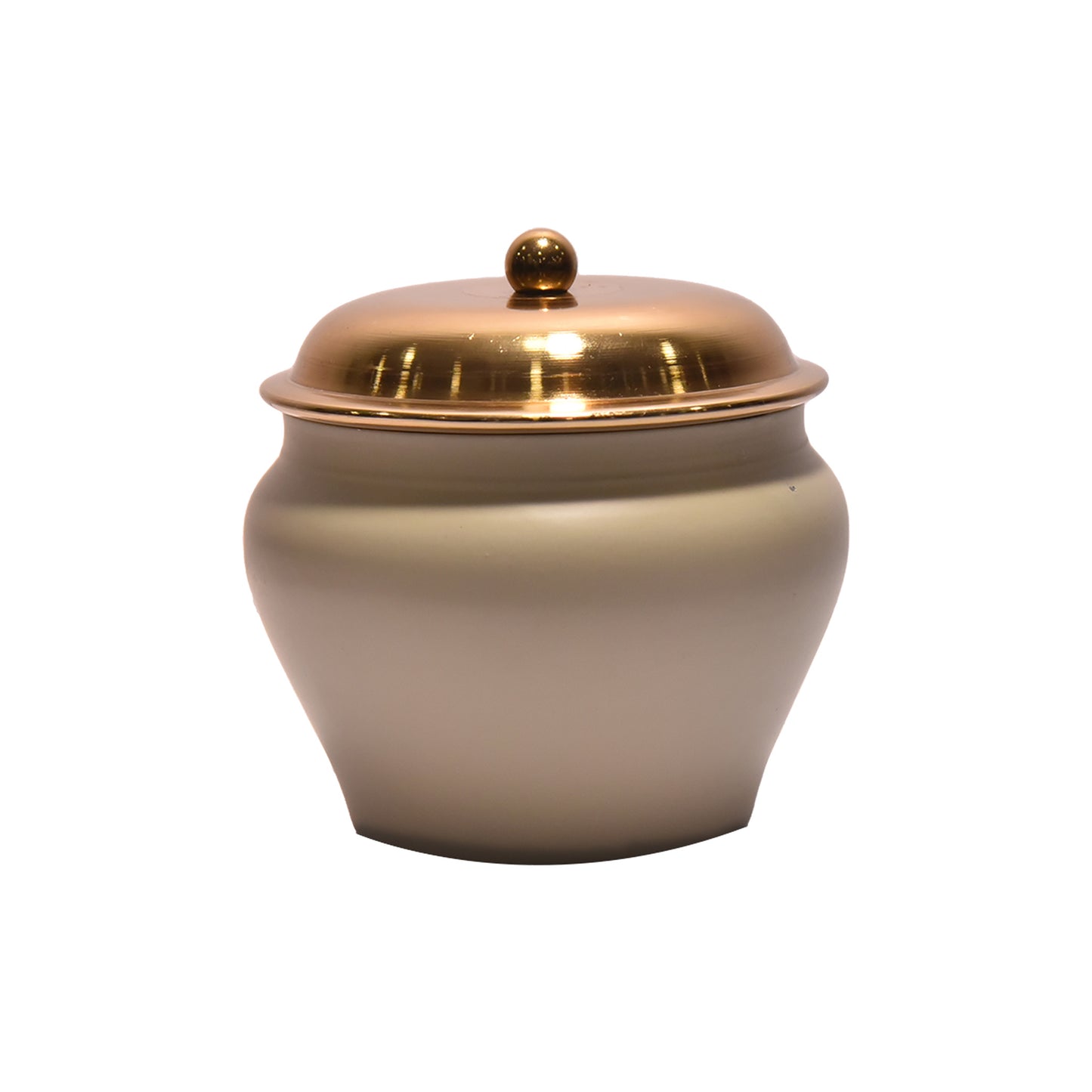 HANDCRAFTED METAL JAR WITH LID (MATKI)