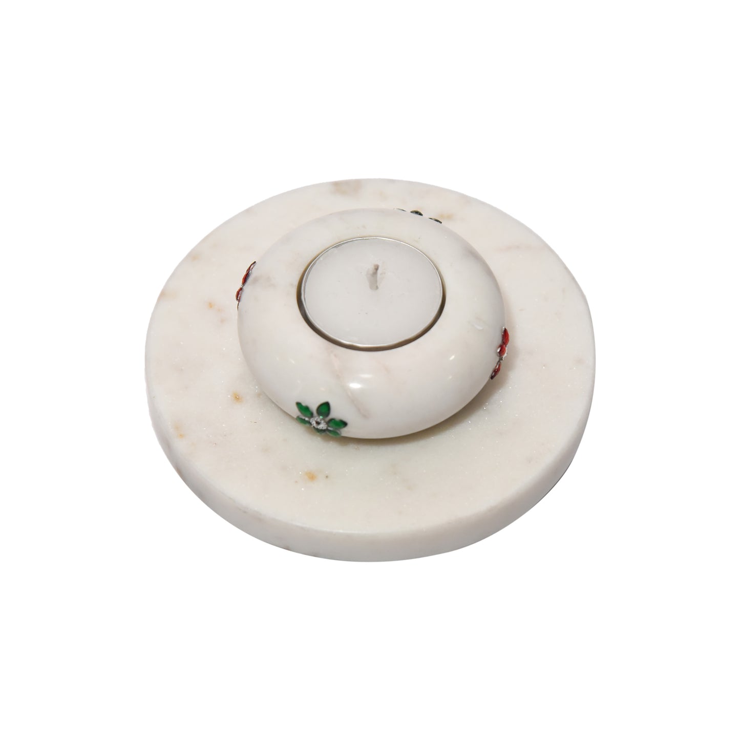 Marble Candle Stand with Round Base