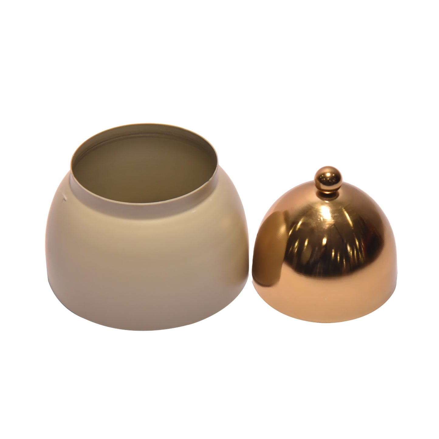 HANDCRAFTED METAL JAR WITH LID (DOME)