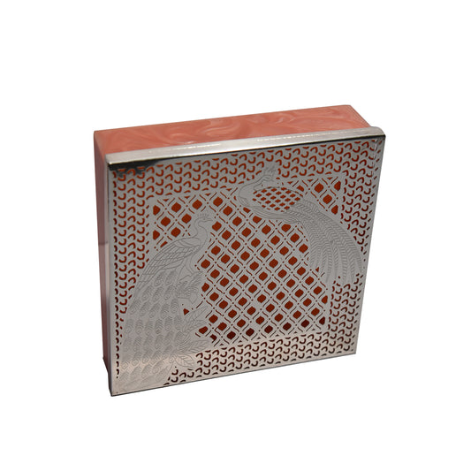 METAL DECORATIVE PREMIUM GIFTING BOX WITH PEACOCK DESIGN FRAME